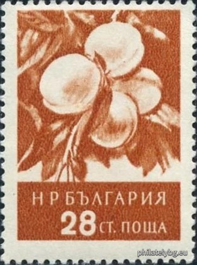 "Regular - fruits (part II). " - four postage stamps.