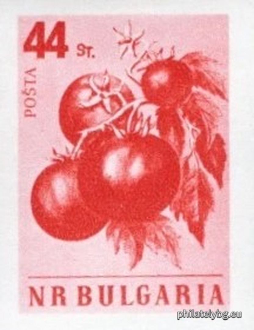 "Vegetables." - six postage stamps.