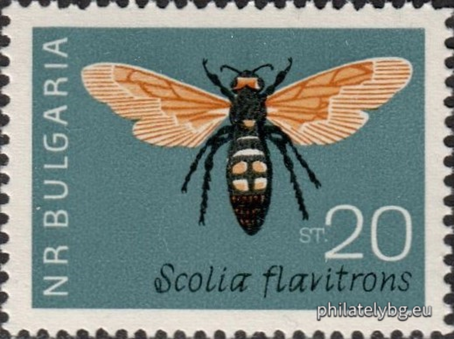"Insects." - six postage stamps.