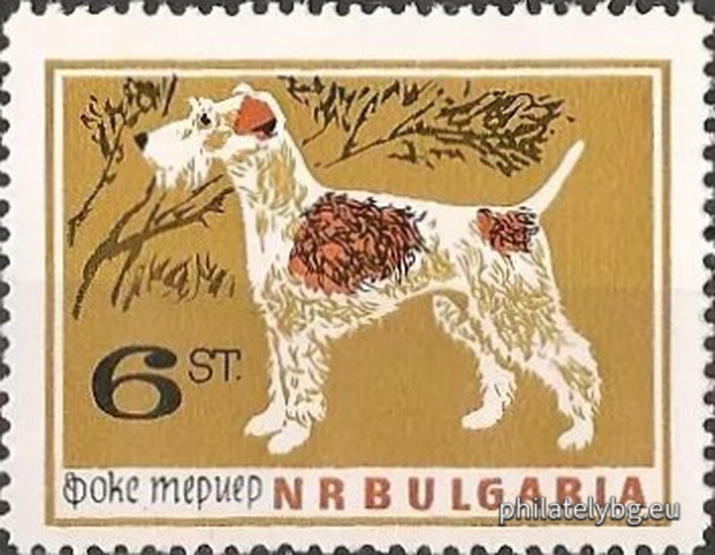 „ Кучета . “ - осем пощенски марки.