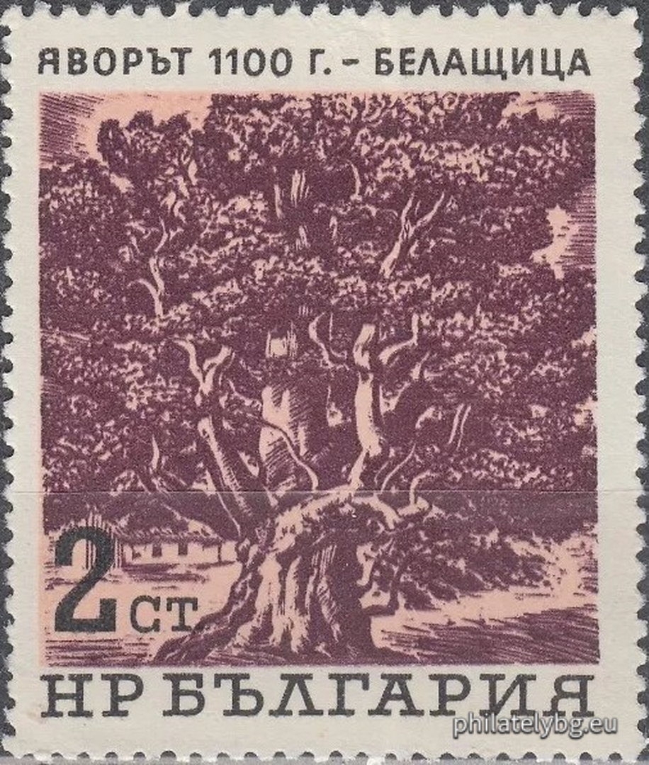 „ Вековни дървета . “ - шест пощенски марки.