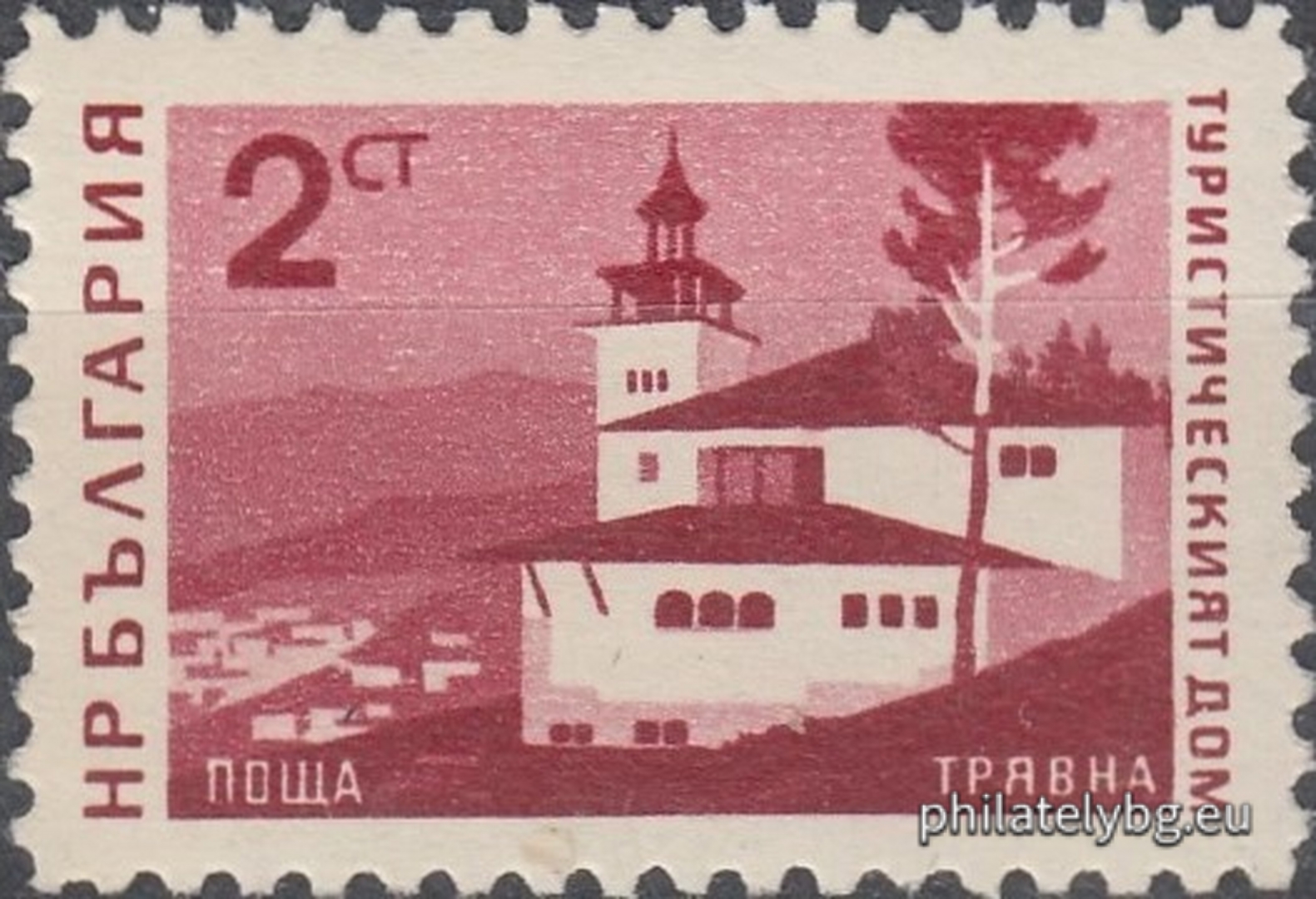 "Regular - tourist sites." - four postage stamps.