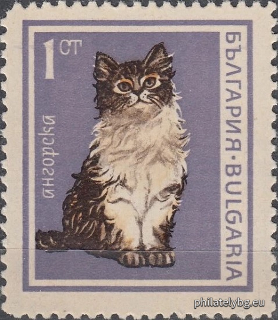„ Котки . “ - шест пощенски марки.