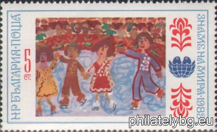 Childrens drawings and the assembly emblem.