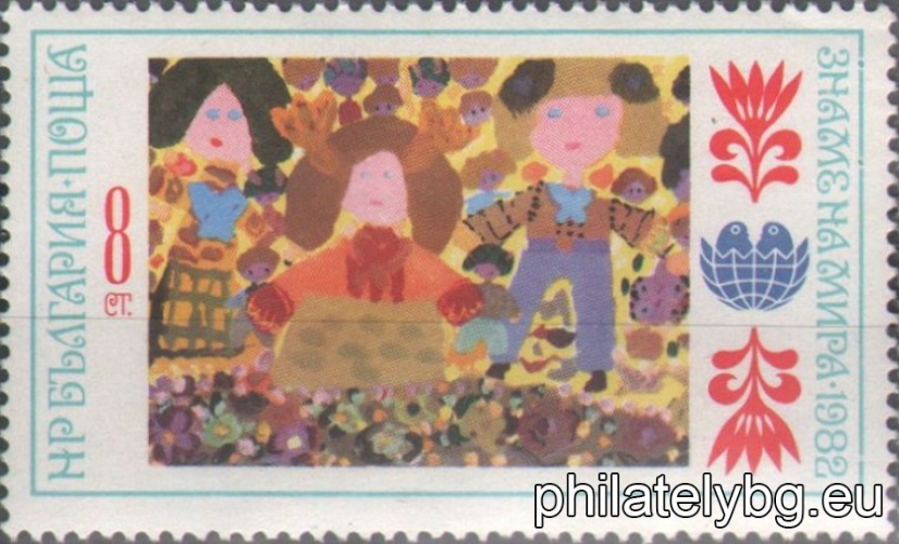 Childrens drawings and the assembly emblem.