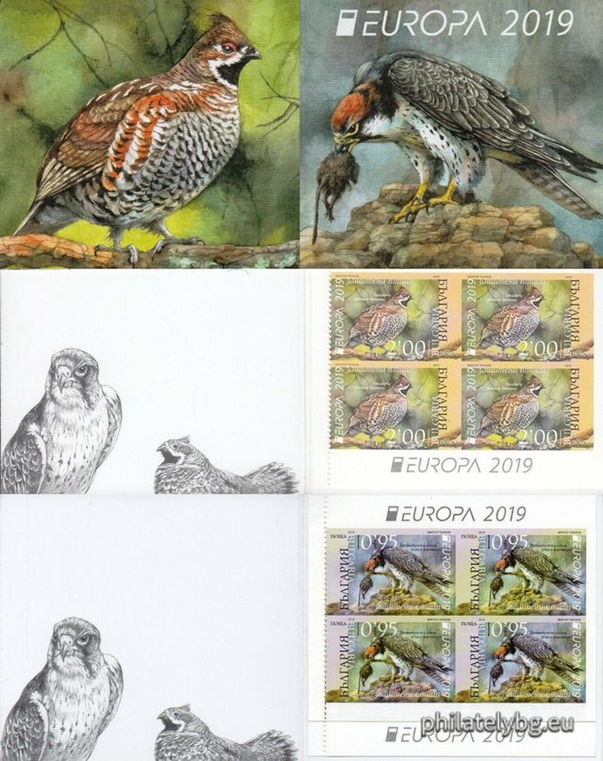"Europe 2019 - Protected Birds" - booklet and special postage stamp.