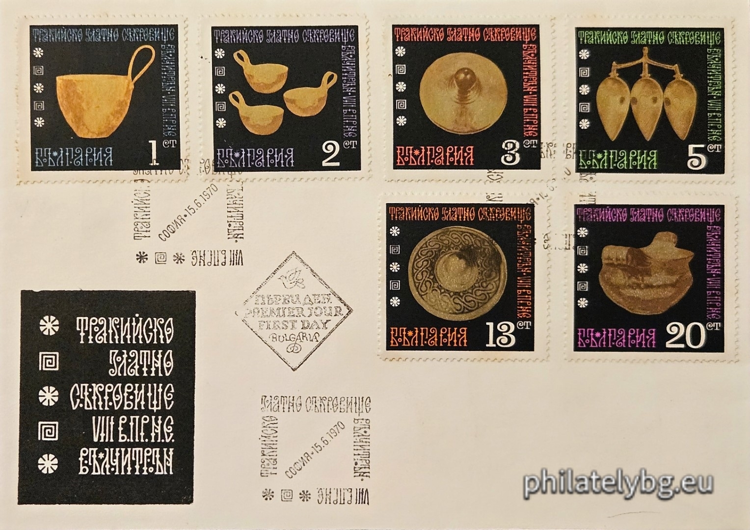 2074 - large cup; 2075 - three small cups; 2076 - small lid; 2077 - three-part vessel; 2078 - large lid; 2079 - large vessel with two handles.